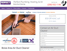 Tablet Screenshot of boiseductcleaning.net